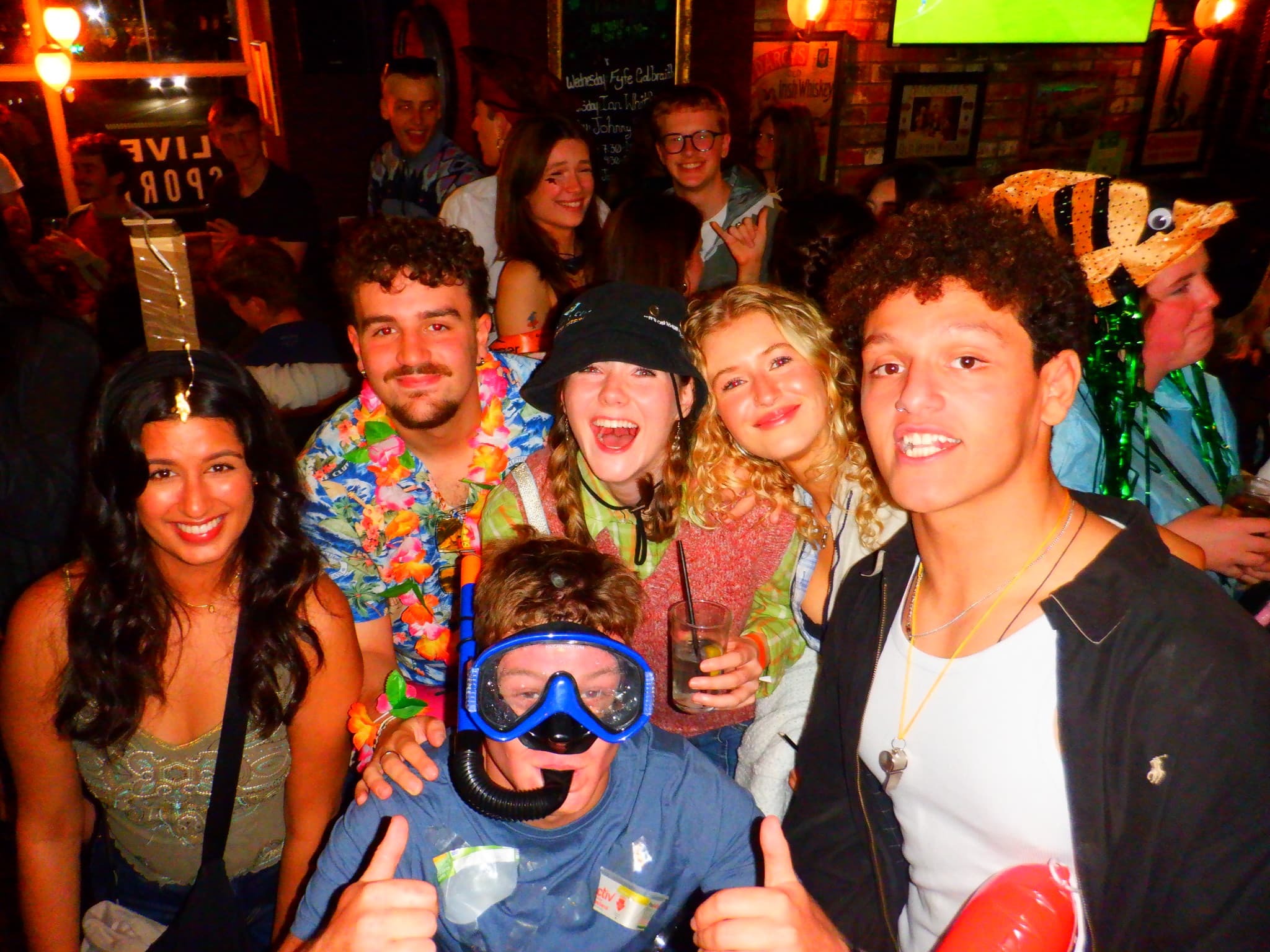 Club members surfing